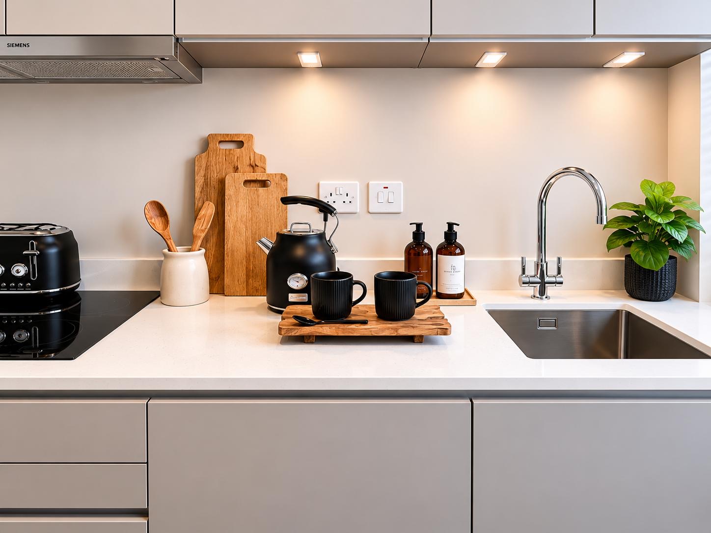 Kitchen details at The Olive Press, Chester